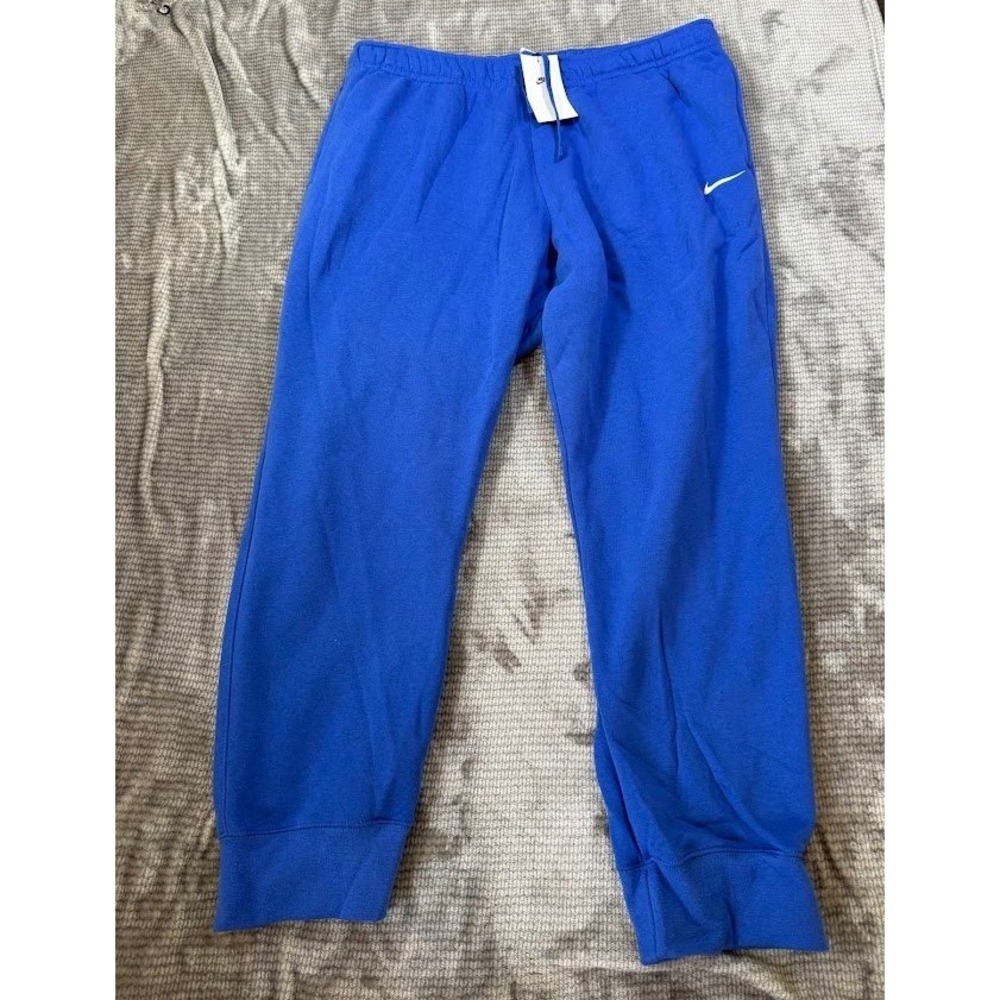 Nike‎ Sportswear Club Fleece Joggers Royal Blue Sweatpants Swoosh 36x29 NEW.